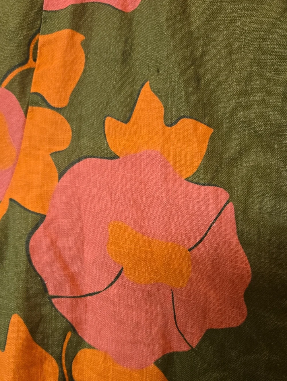 Trovata NWT Floral Linen Blouse Sz L - Picture 9 of 9